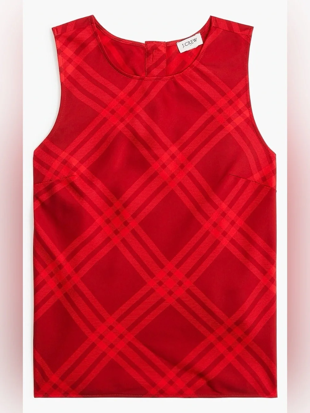 New! J.Crew Plaid sleeveless top Autumn Crimson Candy Apple 🍎